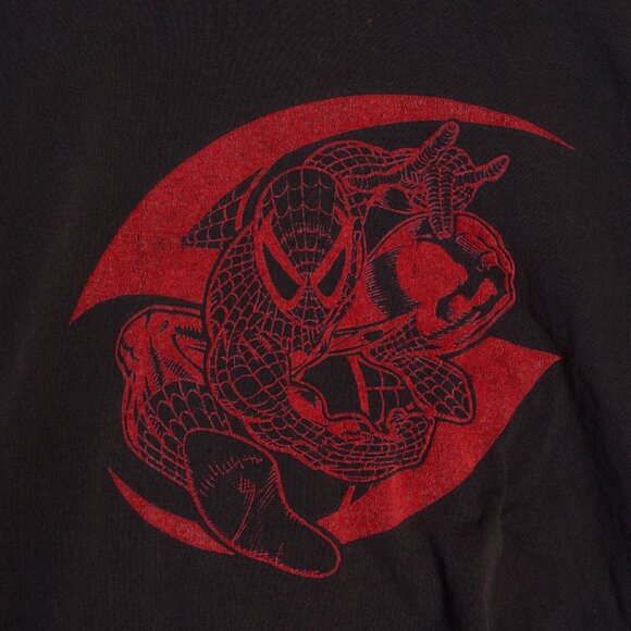 Vintage Delta Spider Man T-Shirt Mens XL Black Distressed - Picture 4 of 9